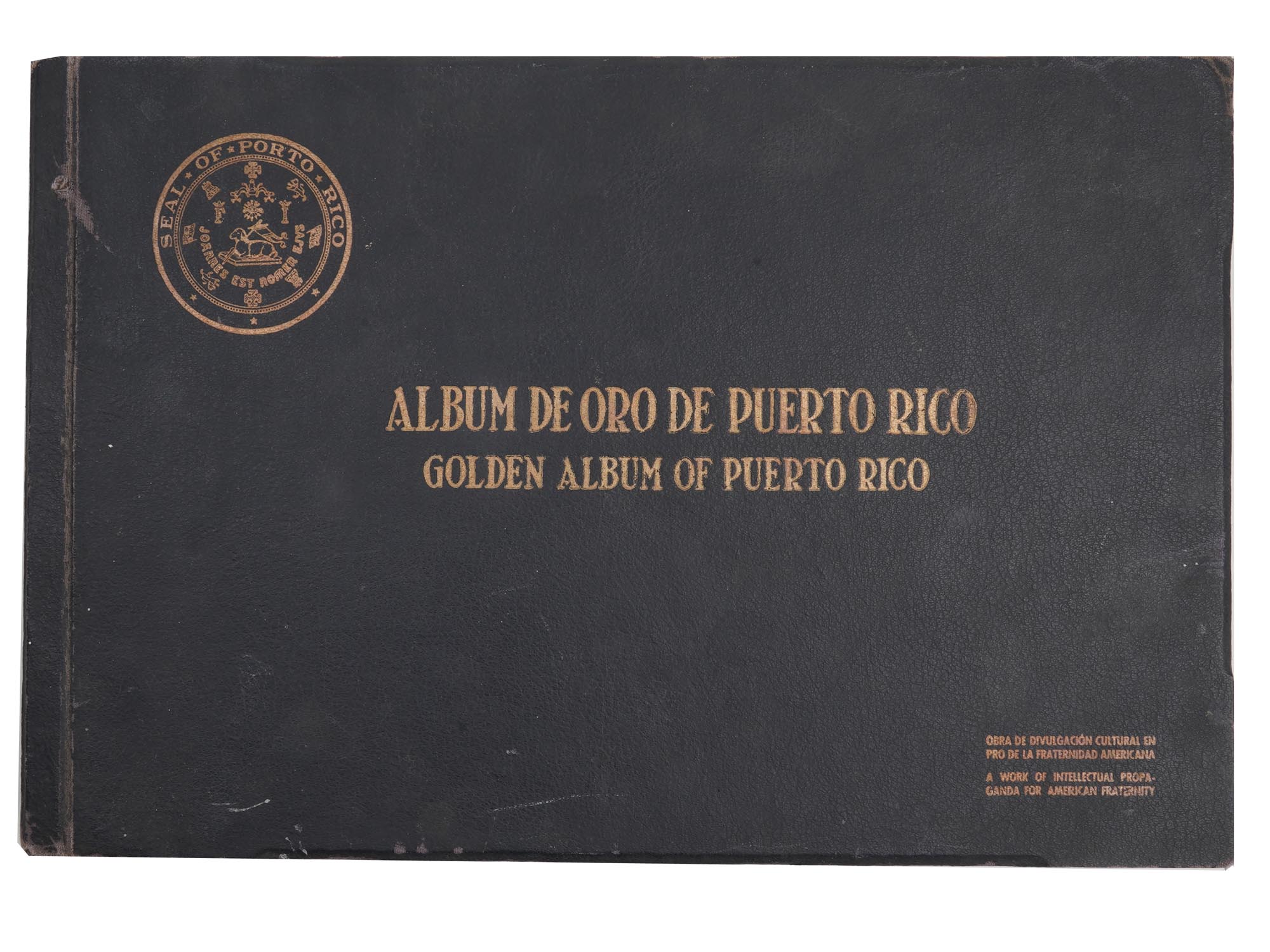 VINTAGE BOOK GOLDEN ALBUM OF PUERTO RICO PHOTOS PIC-0